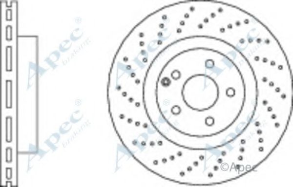 Тормозной диск APEC braking DSK2844