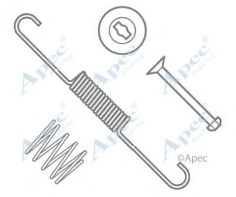 Комплектующие, тормозная колодка APEC braking KIT2012