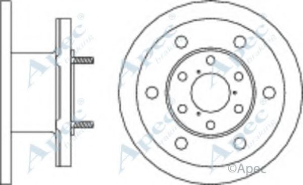 Тормозной диск APEC braking DSK559