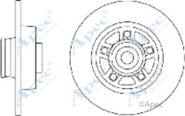 Тормозной диск APEC braking DSK2457