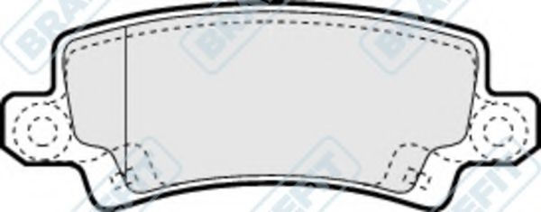 Комплект тормозных колодок, дисковый тормоз APEC braking PD3308