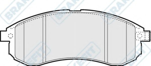 Комплект тормозных колодок, дисковый тормоз APEC braking PD3196
