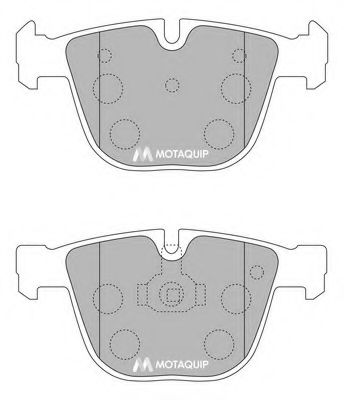 Комплект тормозных колодок, дисковый тормоз MOTAQUIP LVXL1169