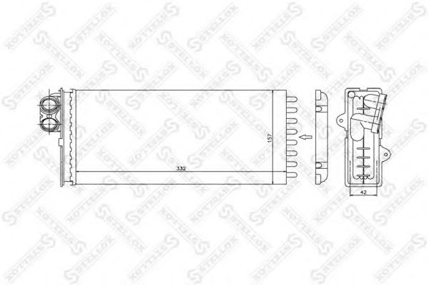 Теплообменник, отопление салона STELLOX 10-35177-SX