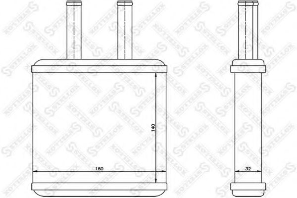 Теплообменник, отопление салона STELLOX 10-35188-SX