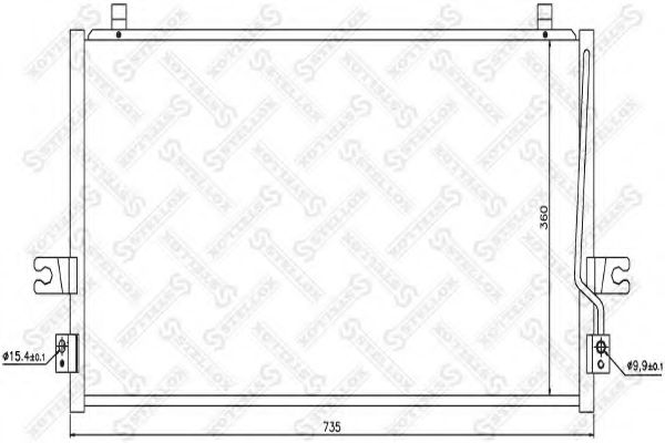 Конденсатор, кондиционер STELLOX 10-45341-SX