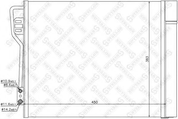 Конденсатор, кондиционер STELLOX 10-45645-SX