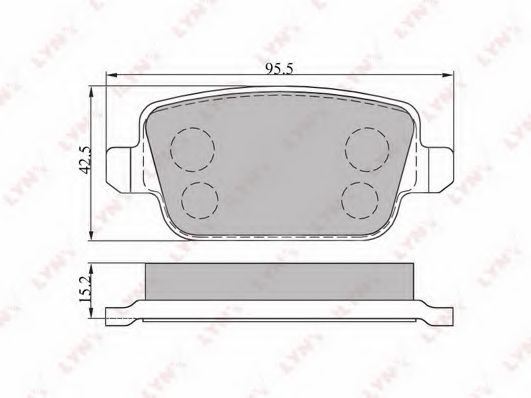 Комплект тормозных колодок, дисковый тормоз LYNXauto BD-3005