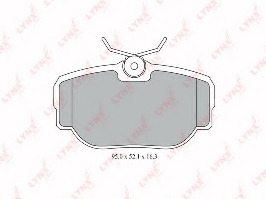 Комплект тормозных колодок, дисковый тормоз LYNXauto BD-5008