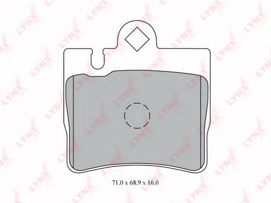 Комплект тормозных колодок, дисковый тормоз LYNXauto BD-5334