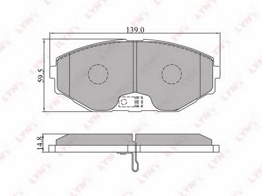 Комплект тормозных колодок, дисковый тормоз LYNXauto BD-5705