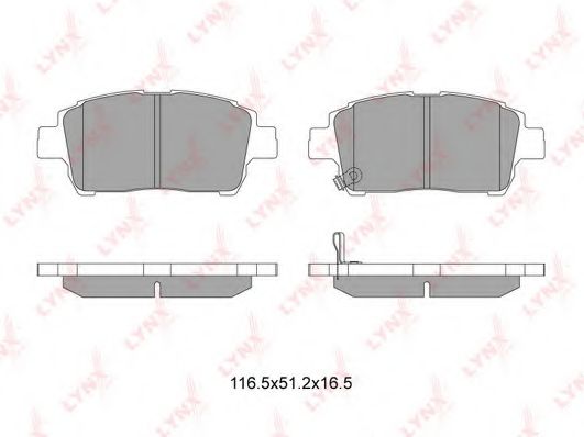Комплект тормозных колодок, дисковый тормоз LYNXauto BD-7526