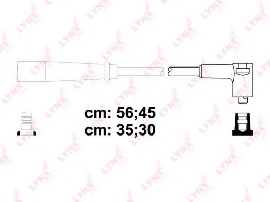 Комплект проводов зажигания LYNXauto SPC4406