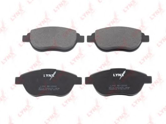Комплект тормозных колодок, дисковый тормоз LYNXauto BD2202