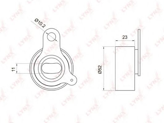 Натяжной ролик, ремень ГРМ LYNXauto PB-1066