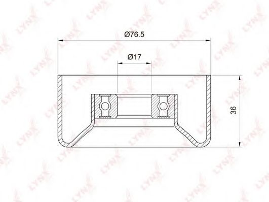 Натяжной ролик, поликлиновой  ремень LYNXauto PB-5005