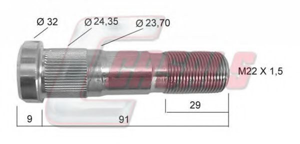 Болт крепления колеса CASALS 21388