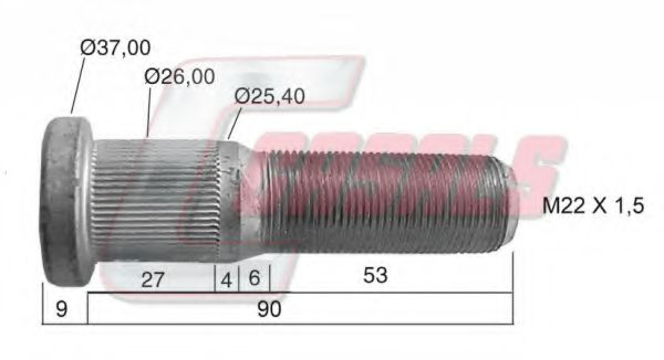 Болт крепления колеса CASALS 21460