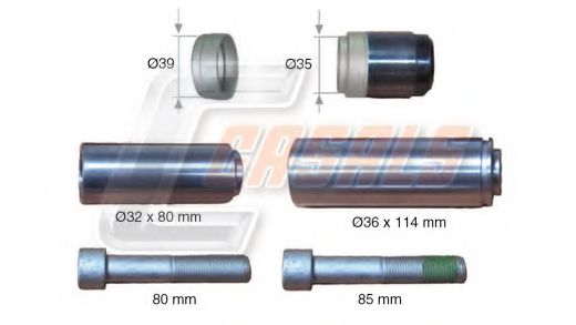 Ремкомплект, тормозной суппорт CASALS MD1031