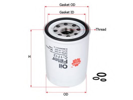 Масляный фильтр SAKURA  Automotive C-1712