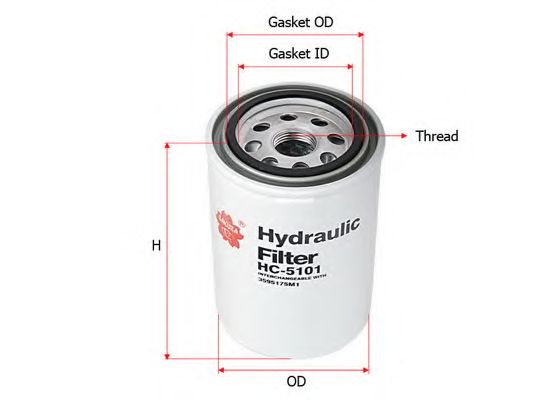 Фильтр, Гидравлическая система привода рабочего оборудования SAKURA  Automotive HC-5101