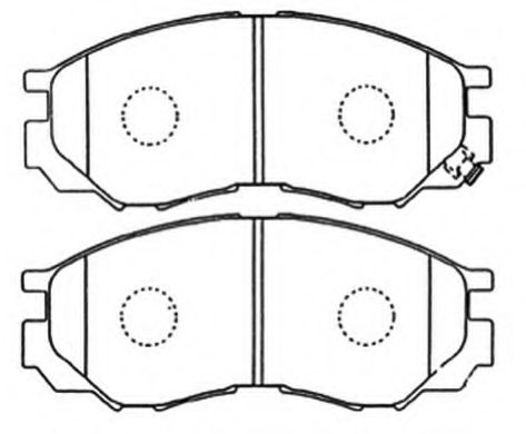 Комплект тормозных колодок, дисковый тормоз ASVA AKD-1184