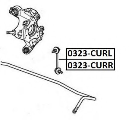 Тяга / стойка, стабилизатор ASVA 0323-CURL