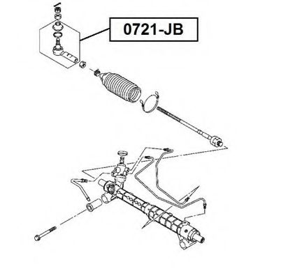 Наконечник поперечной рулевой тяги ASVA 0721-JB