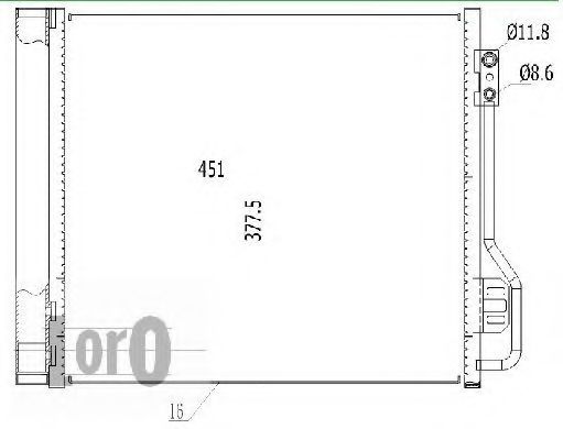 Конденсатор, кондиционер LORO 054-016-0004