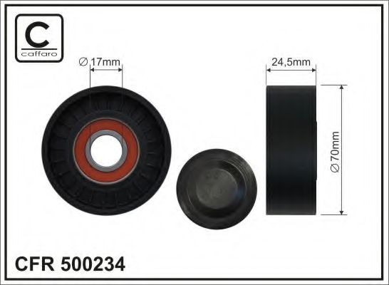 Натяжной ролик, поликлиновой  ремень CAFFARO 500234