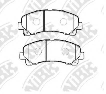Комплект тормозных колодок, дисковый тормоз NiBK PN0822