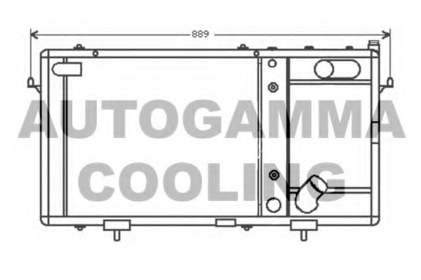 Радиатор, охлаждение двигателя AUTOGAMMA 102295