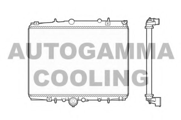 Радиатор, охлаждение двигателя AUTOGAMMA 102858