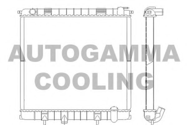 Радиатор, охлаждение двигателя AUTOGAMMA 103268