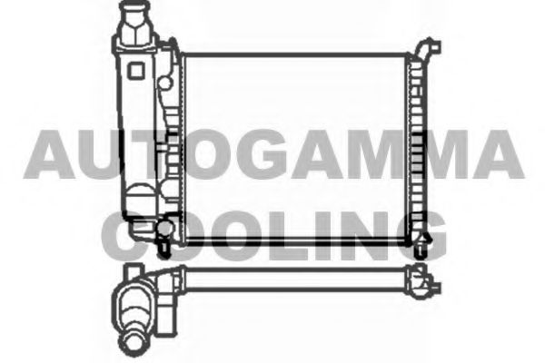 Радиатор, охлаждение двигателя AUTOGAMMA 103916