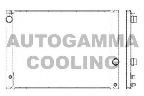 Радиатор, охлаждение двигателя AUTOGAMMA 105915