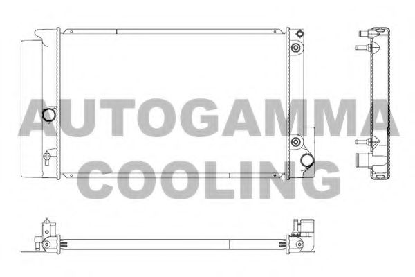 Радиатор, охлаждение двигателя AUTOGAMMA 107272
