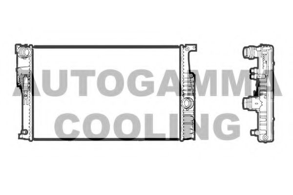 Радиатор, охлаждение двигателя AUTOGAMMA 107407