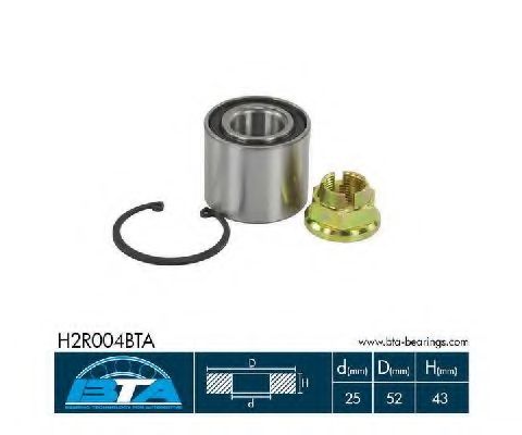 Комплект подшипника ступицы колеса BTA H2R004BTA