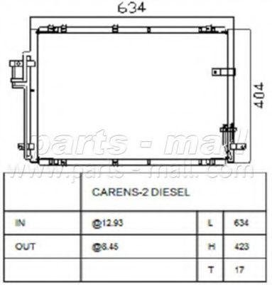 Конденсатор, кондиционер PARTS-MALL PXNCB-020