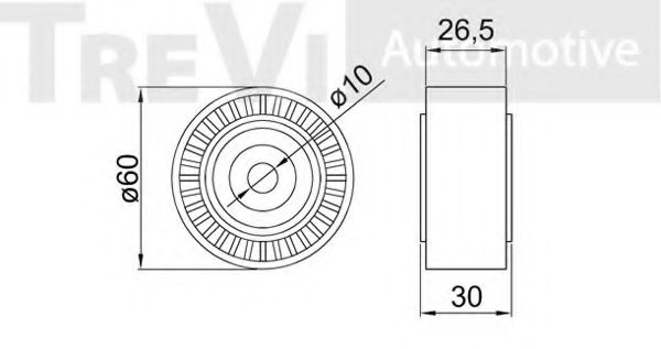 Паразитный / ведущий ролик, поликлиновой ремень TREVI AUTOMOTIVE 575198