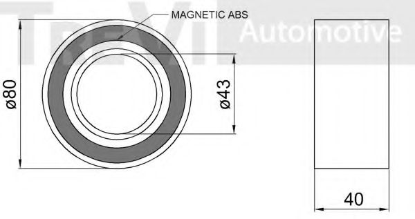 Комплект подшипника ступицы колеса INA 713619790