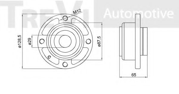 Комплект подшипника ступицы колеса TREVI AUTOMOTIVE 370142