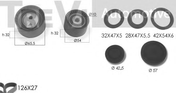 Комплект ремня ГРМ TREVI AUTOMOTIVE KD1214S