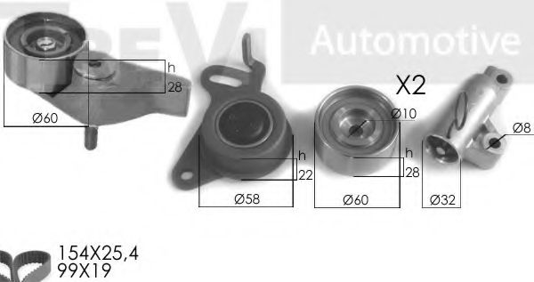 Комплект ремня ГРМ TREVI AUTOMOTIVE KD1466