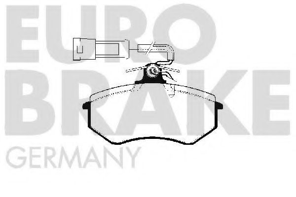 Комплект тормозных колодок, дисковый тормоз EUROBRAKE 5502224711