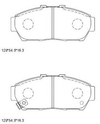 Комплект тормозных колодок, дисковый тормоз ASIMCO KD1794