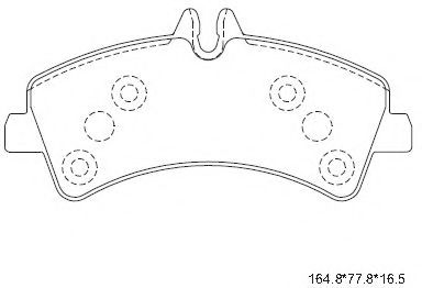 Комплект тормозных колодок, дисковый тормоз ASIMCO KD7548