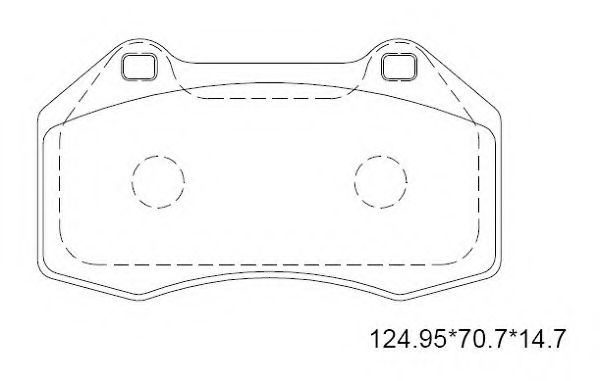 Комплект тормозных колодок, дисковый тормоз ASIMCO KD7576