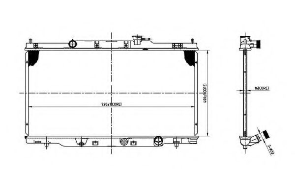 Радиатор, охлаждение двигателя GERI 30095